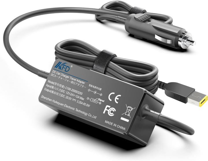 KFD 65W DC 12V-24V KFZ Ladekabel Netzteil Auto Ladegerät für Lenovo Thinkpad T440 T460 T470 T430 T44