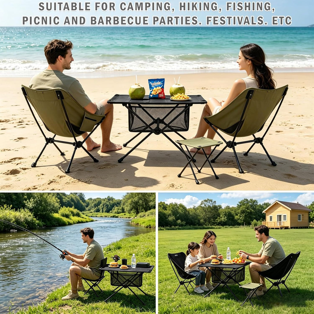 Campingtisch Faltbar - Klapptisch Camping Tisch Höhenverstellbar Ultraleicht Stabil Aluminium Outdoo