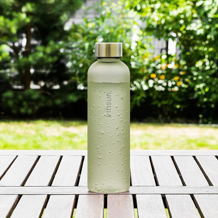 VINSUN Trinkflasche 650ml, 1000ml, 1500ml - auslaufsicher, Kohlensäure geeignet, BPA frei, Tritan -