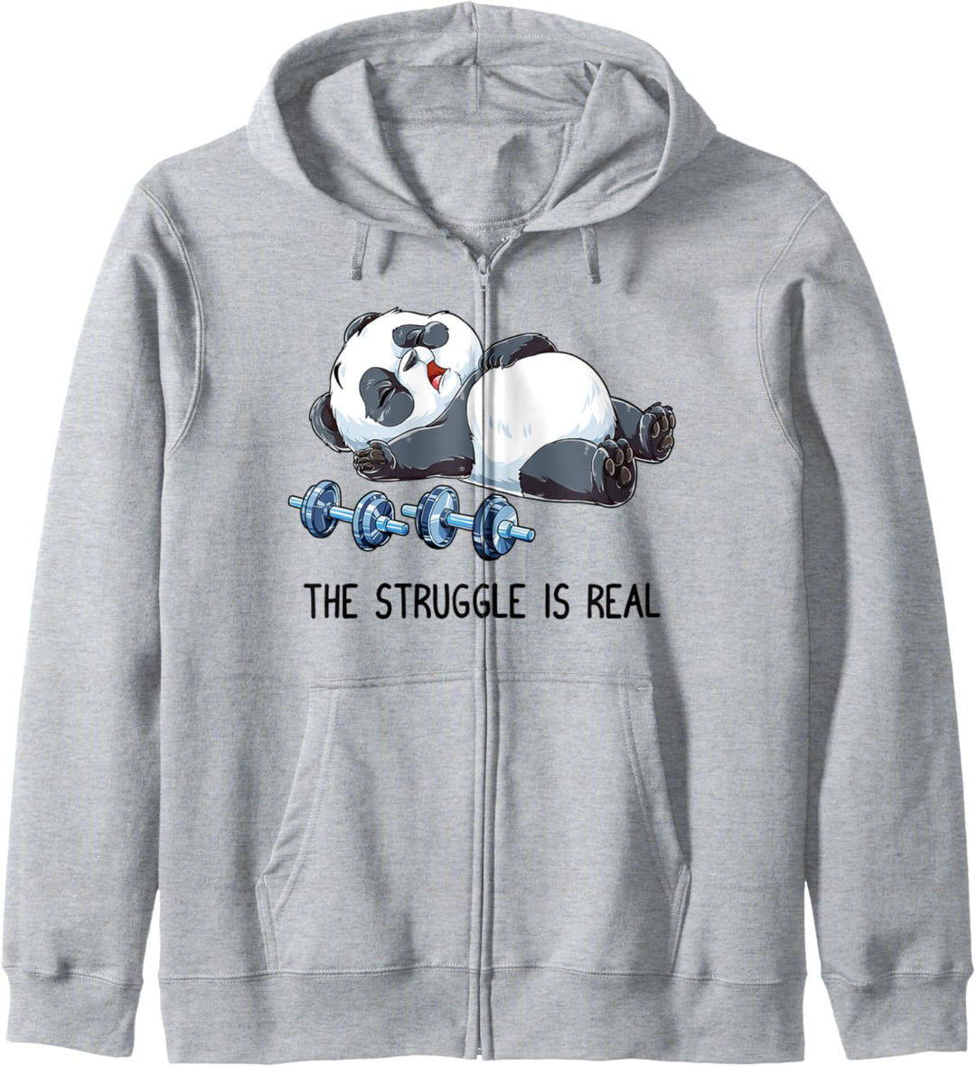 Panda The Struggle Is Real Weightlifting Fitness Gym Funny Kapuzenjacke