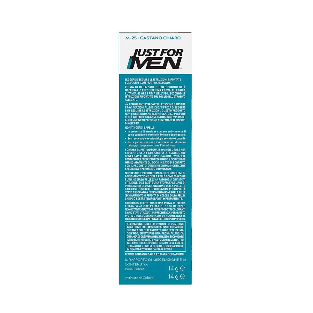 Just For Men Bart und Schnurrbart Permanente Farbe mit hellbraunem Pinsel M25 2 x 14 ml braun 14 g (