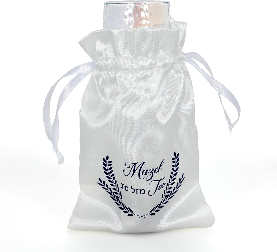 DOUDIZHU Chuppah Bruchglas für jüdische Hochzeit, jüdisches Hochzeitsglas für Paare, Hochzeitszeremo