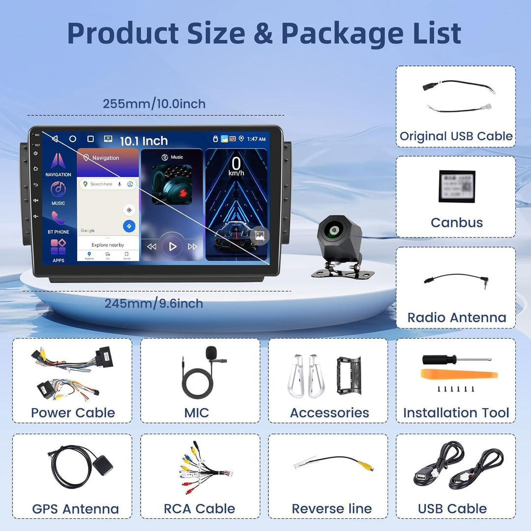 Hikity [4+64G] Android 15 Autoradio für Peugeot 208/2008 2012-2018 Radio CarPlay Android Auto Wirele