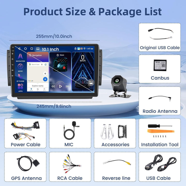 Hikity [4+64G] Android 15 Autoradio für Peugeot 208/2008 2012-2018 Radio CarPlay Android Auto Wirele