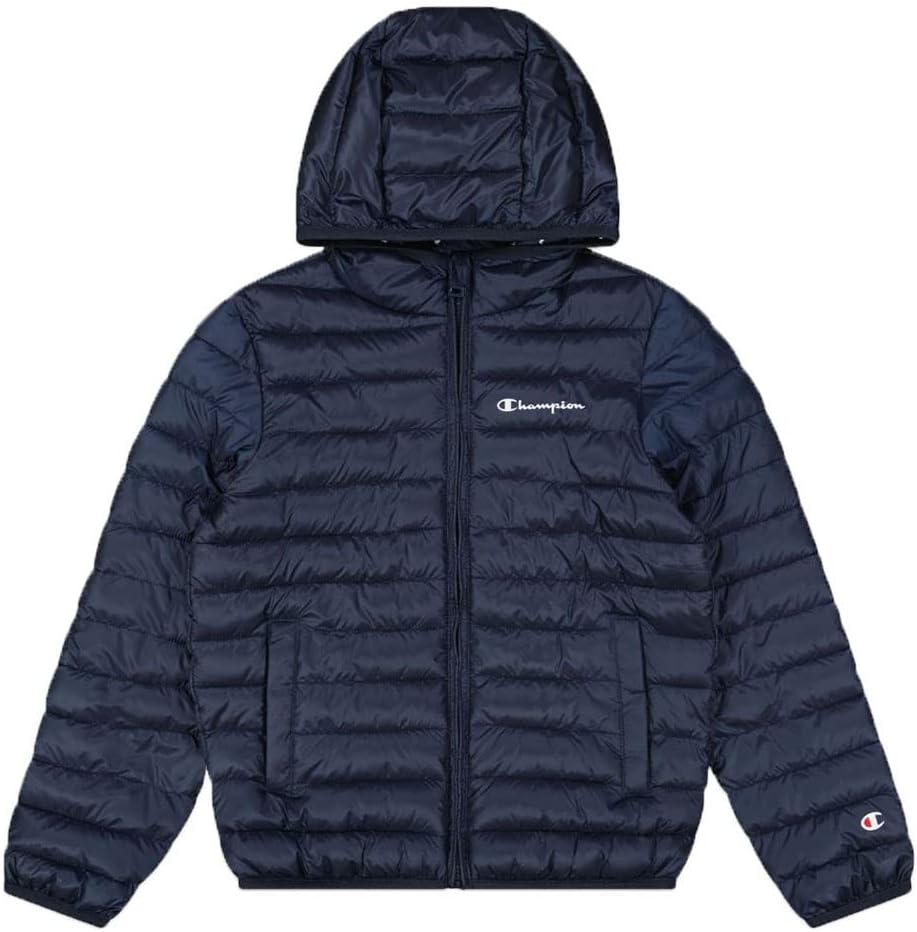 Champion Unisex Kinder Legacy Outdoor Light Hooded Wattierte Jacke 9-10 Jahre Marineblau, 9-10 Jahre