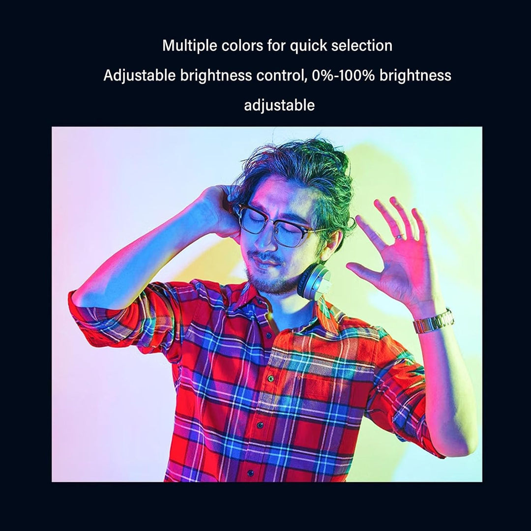 LED Selfie Licht, 360 Grad Vollfarb RGB Fülllicht mit Stativ Kugelkopf, 2500 Bis 9000 K, Leichtes LE