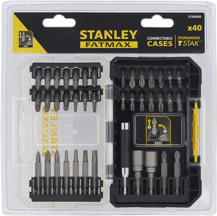 Stanley FatMax 40-tlg. Standard Bit-Set STA88560 (bestehend aus Phillips, HEX, Pozidriv und Torx Bit