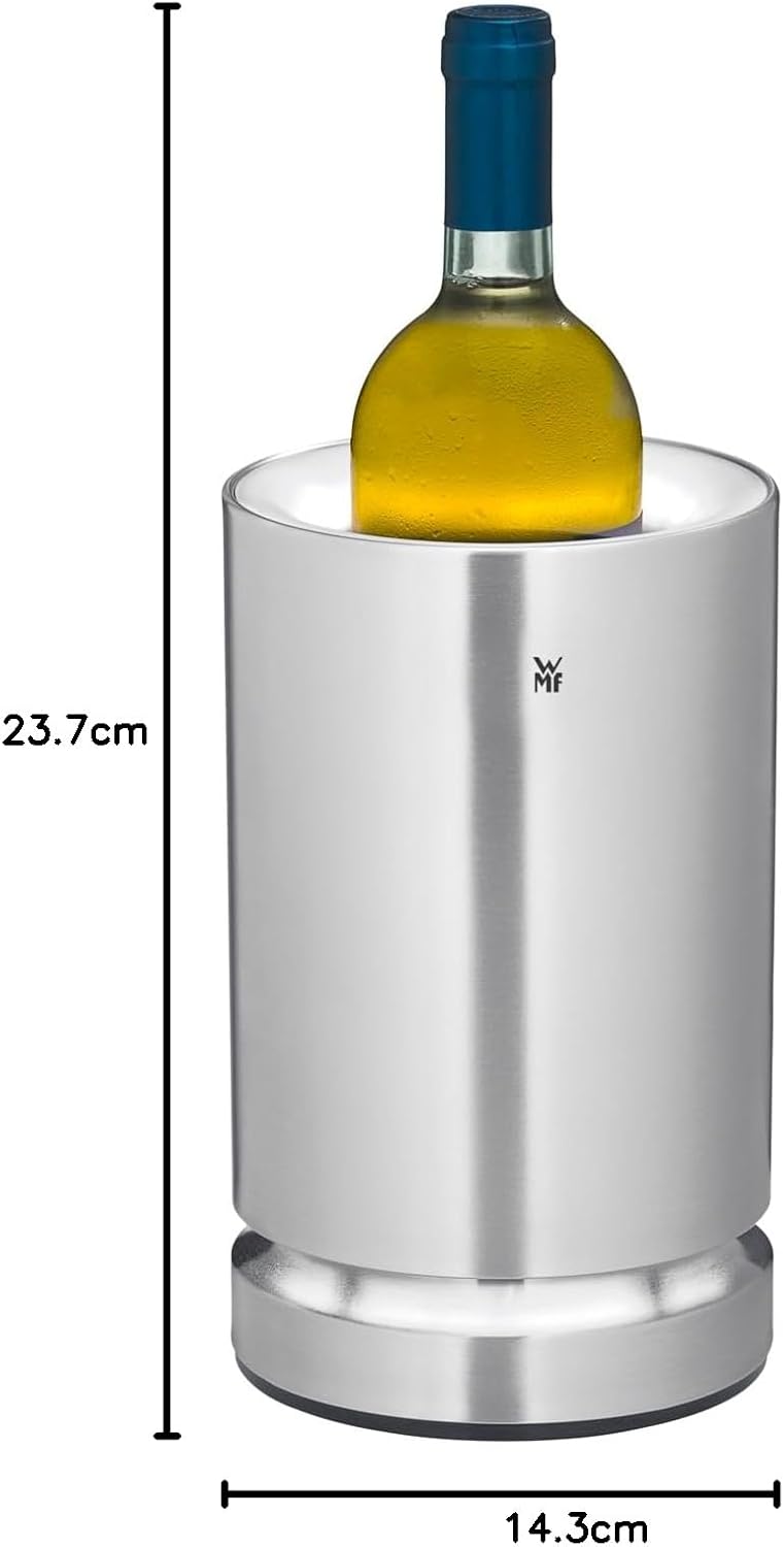 WMF Ambient Flaschenkühler elektrisch, Sekt oder Weinkühler elektrisch, Kühlmanschette, LED-Beleucht