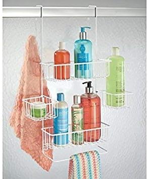 mDesign Duschregal ohne Bohren – Duschablage für Shampoo, Duschgel, Waschlappen etc. – praktische Au