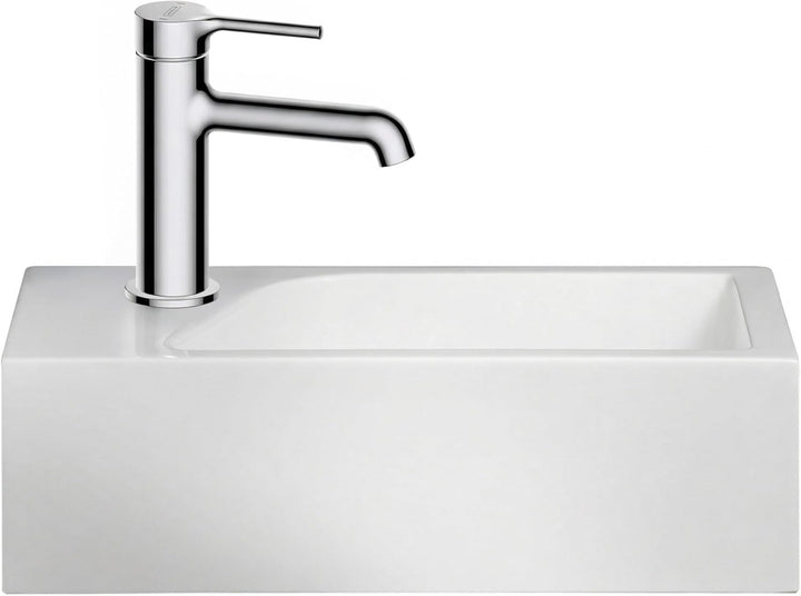 Stilform Mini Waschtisch Gäste WC Waschbecken für Wandmontage Mineralguss Links oder Rechts Handwasc