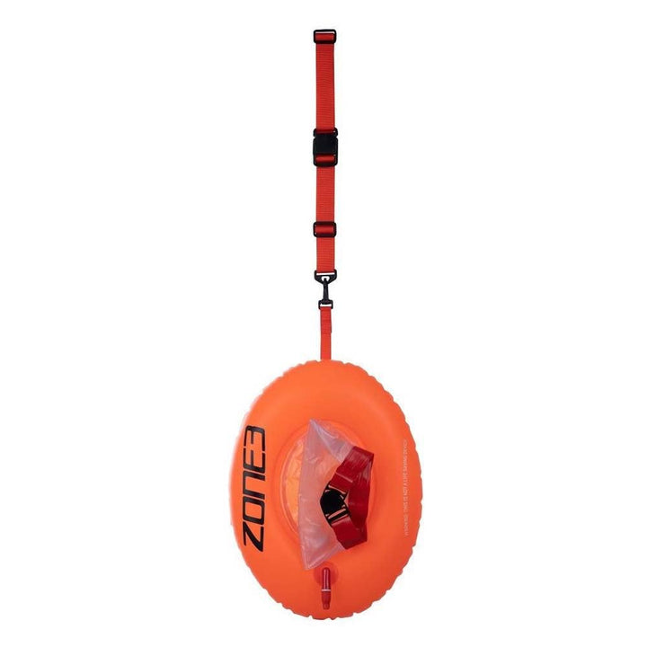 ZONE3 Recycled On The Go Swim Safety Buoy SA24OGSB113 - Hi-Vis Orange