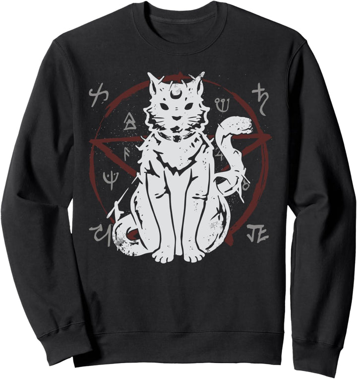 Baphomet & Satanic Occult Pentagramm Goth Outfit Sweatshirt