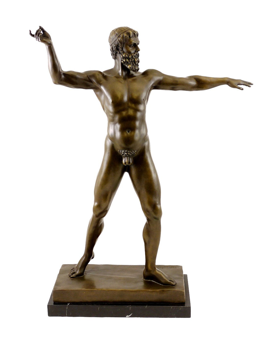 Kunst &amp; Ambiente - Griechische Mythologie - Bronzeskulptur - Zeus Figur - signiert - Bertel Thorvald