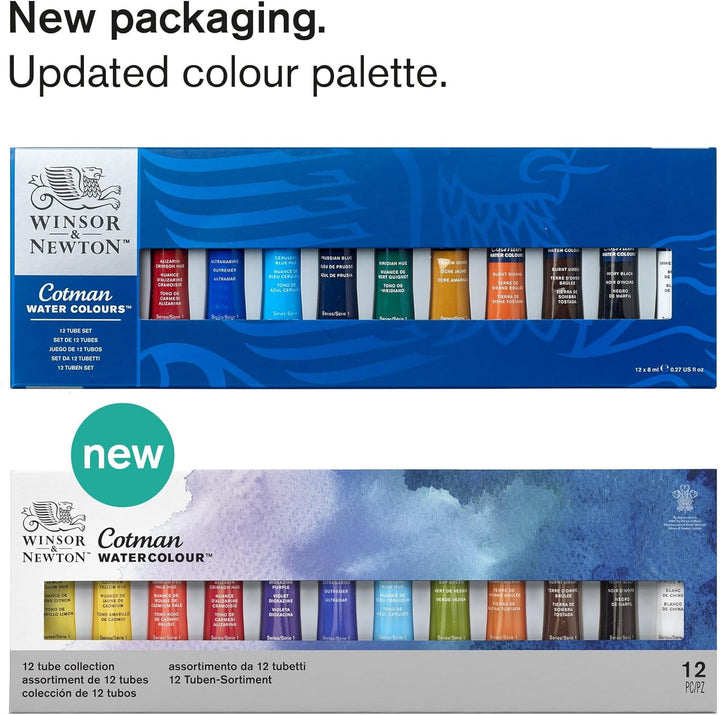 Winsor & Newton 0390636 Cotman Aquarellfarben Set, lebendige Wasserfarben mit hoher Lichtechtheit, g