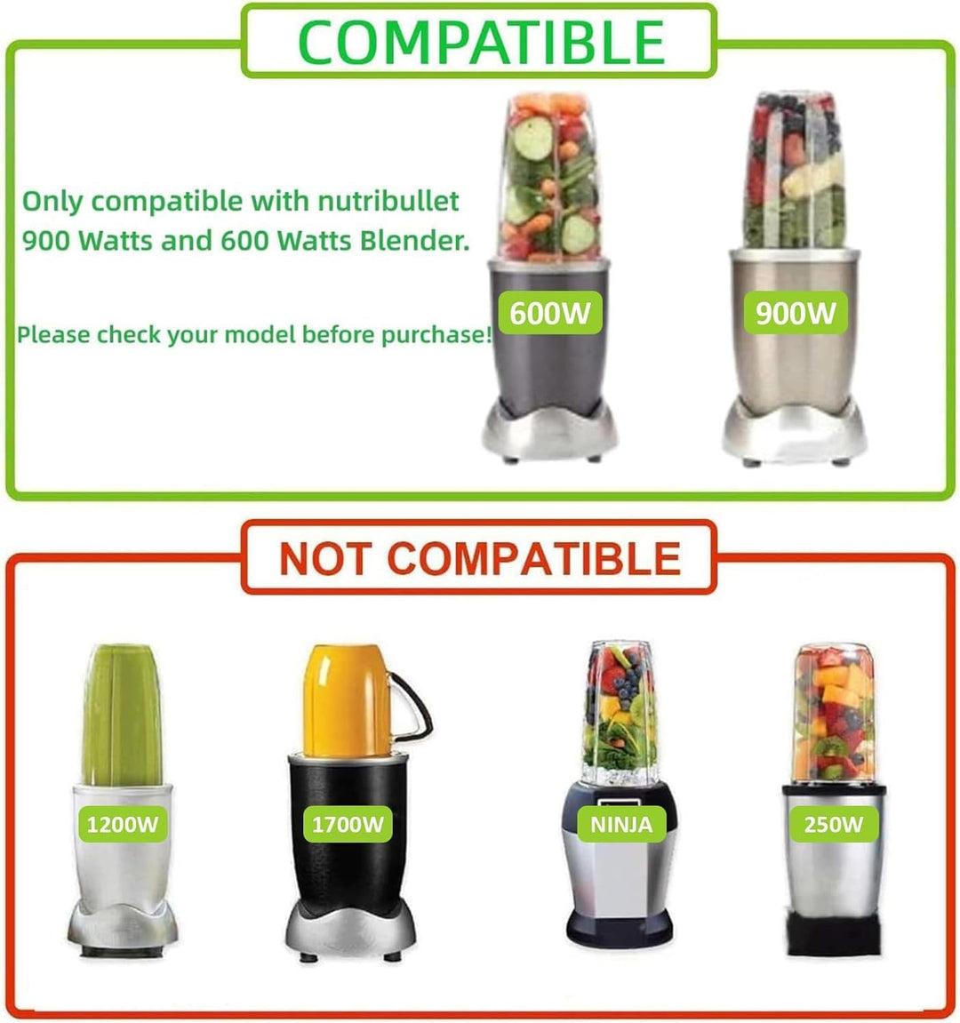 2-Pack 24 oz Ersatzbecher (680 ml) für Mixer, Kompatibel mit NutriBullet 600 W & 900 W Extractor Kli
