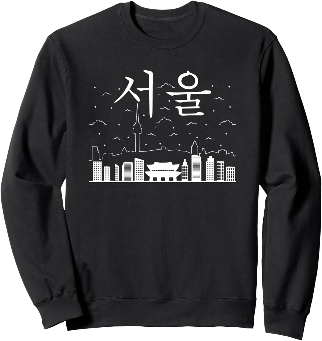 Seoul Südkorea Hauptstadt geschrieben in koreanischem Alphabet Hangul Sweatshirt