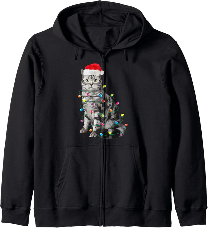 Kurzhaar Weihnachten Xmas Cat 2020 Männer Frauen Geschenk Kapuzenjacke