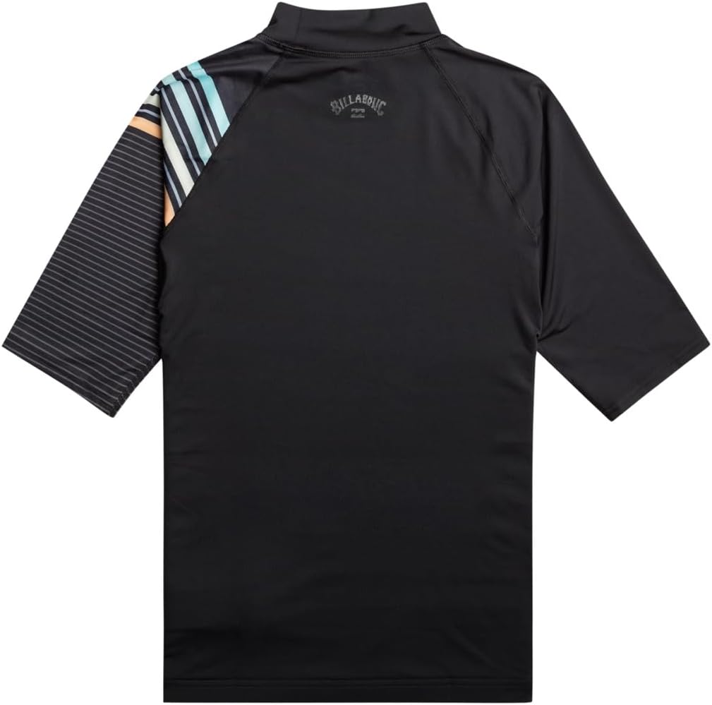 Billabong Herren Contrast Ss Printed Rashguard (1er Pack) S Schwarz, S Schwarz