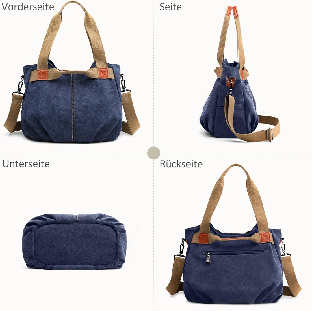 DIRRONA Casual Damen Segeltuch Umhängetasche Gross Kapazität Handtasche Reise Schultertasche Multifu