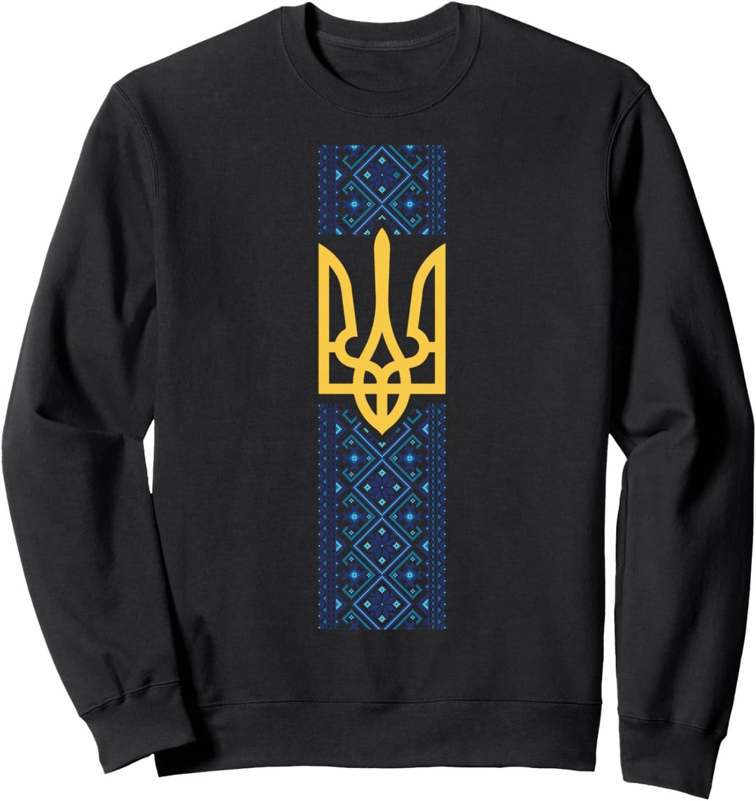 Ukrainisches Emblem Ukrainische Flagge Nationalstrickmuster Sweatshirt