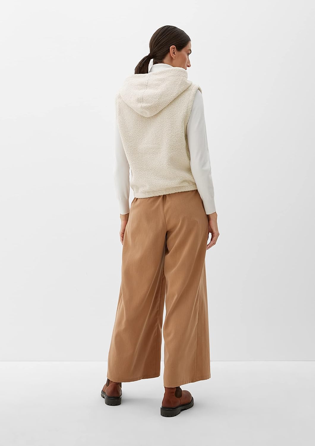 s.Oliver Damen Sweatshirt ärmellos, 40 Beige