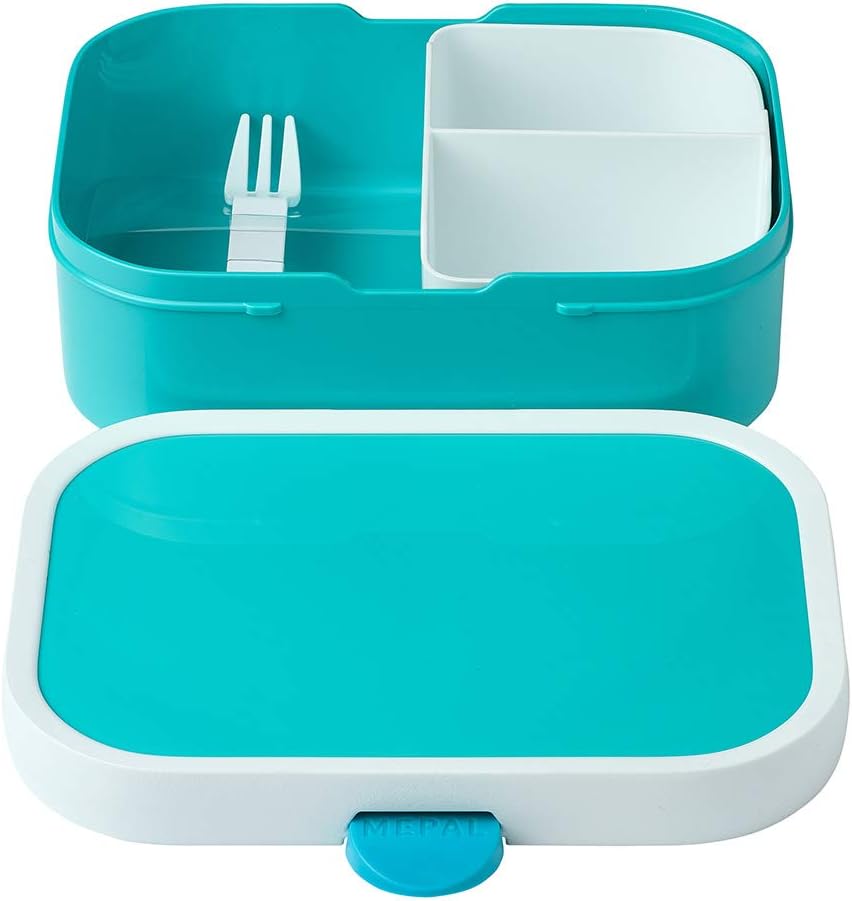 Mepal - Brotdose Kinder Campus - Bento Box Kinder - Brotdose Kinder mit Fächern & Gabel - Meal Prep