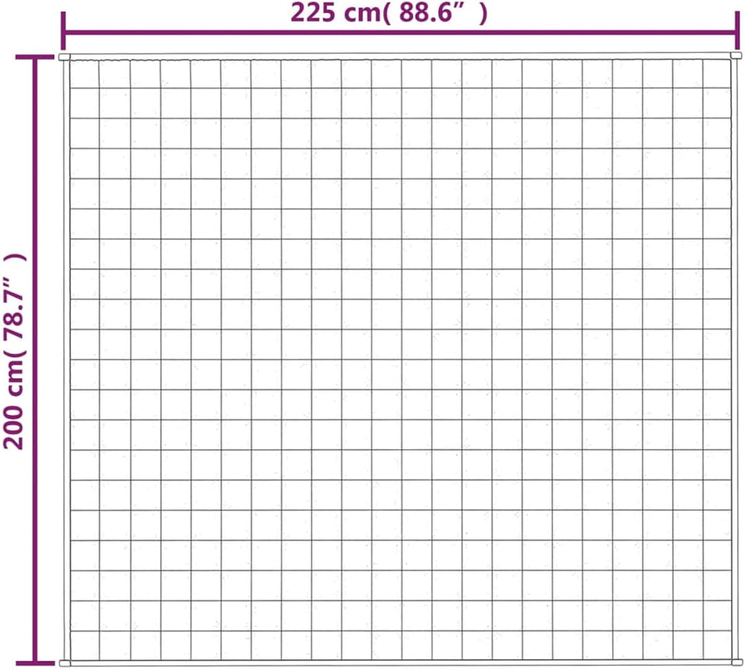 Homgoday Gewichtete Decke, Grau, 200 x 225 cm, 13 kg, Stoff, Möbel warme und bequeme Decke, hochwert
