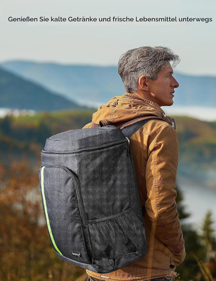 besrey Thermo-Rucksack, 30 l, Thermo-Rucksack, isoliert, hält Lebensmittel warm oder kalt, für Campi