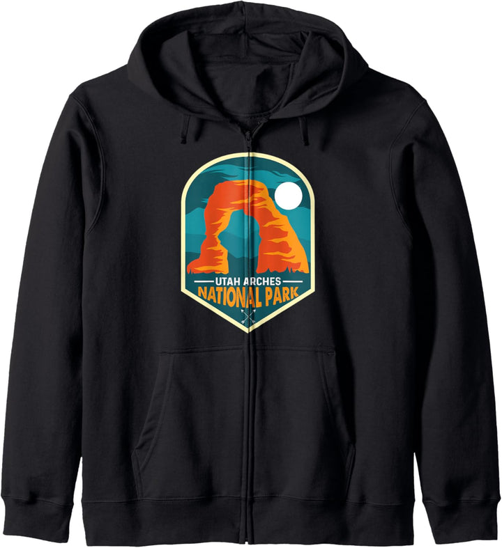 Retro Utah Arches National Park Vintage Achtziger Kapuzenjacke