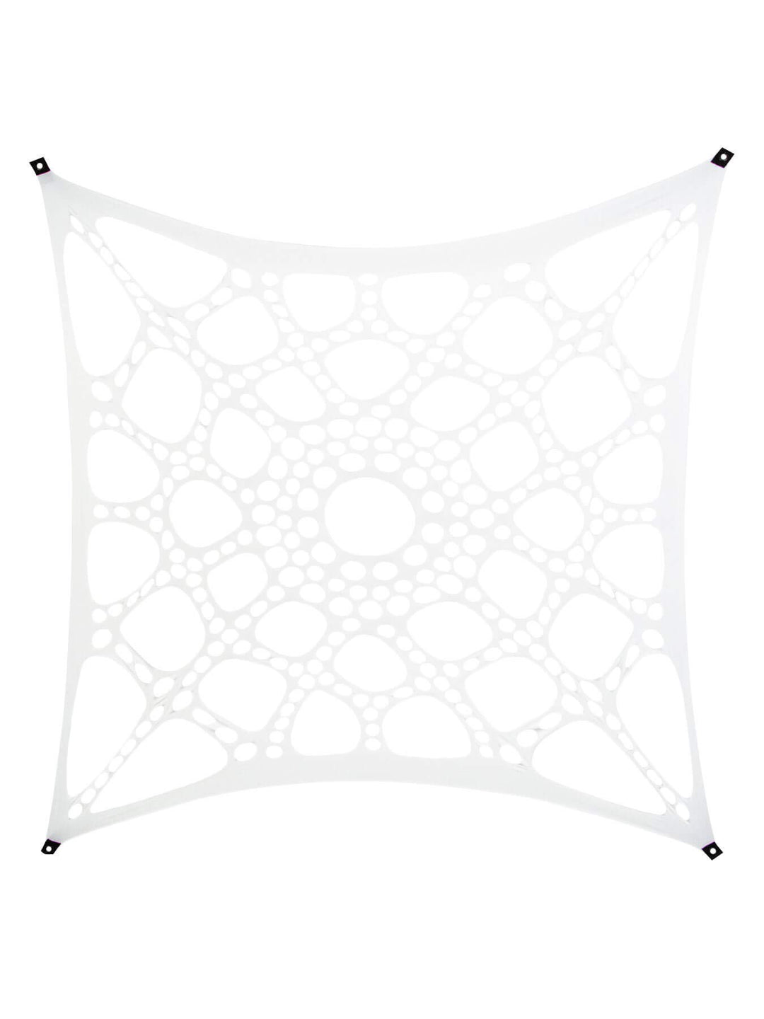 PSYWORK Schwarzlicht Segel Spandex | Neon Spiderweb | Weiss | 3 x 3m | UV-aktiv | Leuchtend | Wandtu