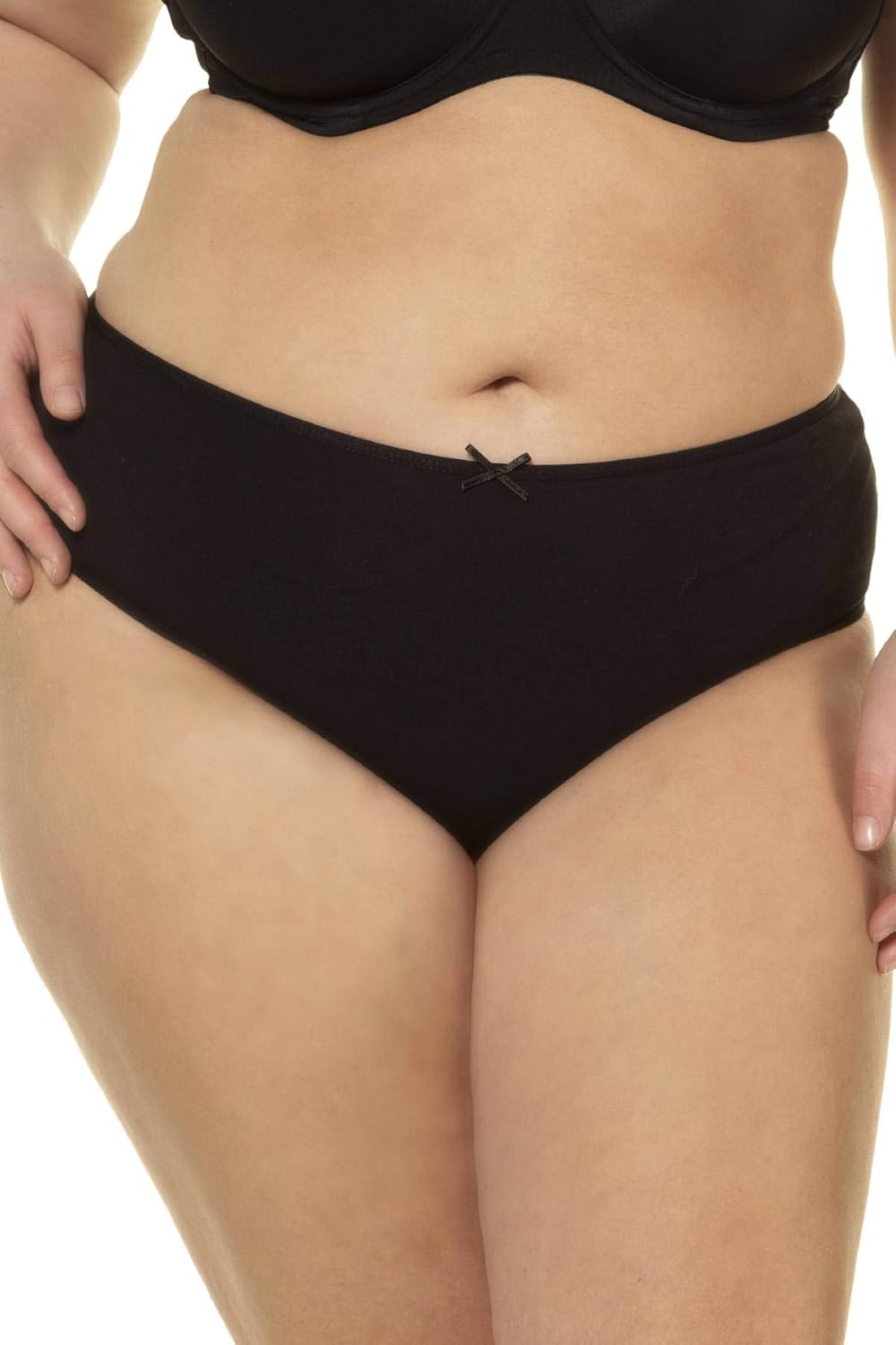 Ulla Popken Damen Taillenslip (5er Pack) 54-56 Schwarz, 54-56 Schwarz