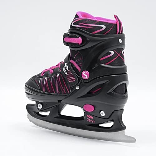 SMJ sport Kinder Mädchen 2IN1 Inlineskates Schlittschuhe Verstellbar Inliner ABEC7 LEA 26-29, 26-29
