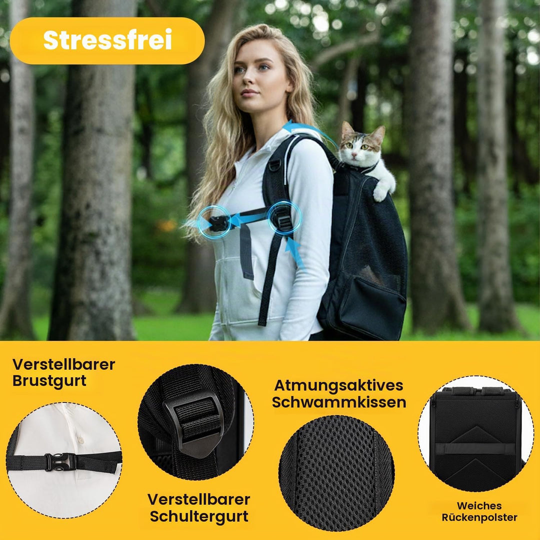 Conlun Katzenrucksack und Hunderucksack für kleine Hunde und Katzen bis zu 7kg, Kleiner Hunde Rucksa