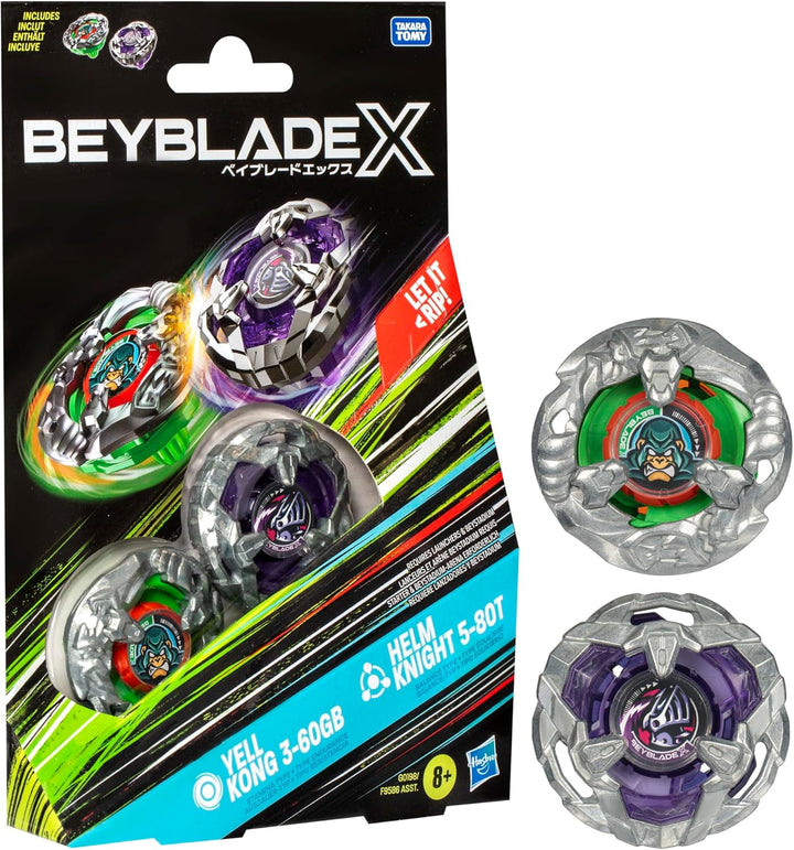 Beyblade X Yell Kong 3-60GB and Helm Knight 5-80T Kreisel Dual Pack, Set