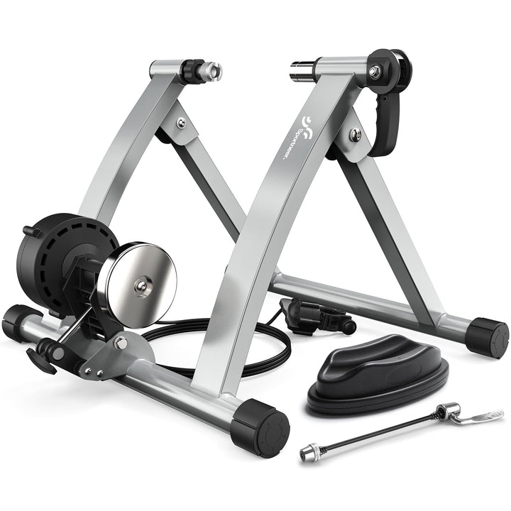 Sportneer Rollentrainer Fahrrad - Magnetischer Rollentrainer für 26-28" & 700C Schnellspanner Vorder