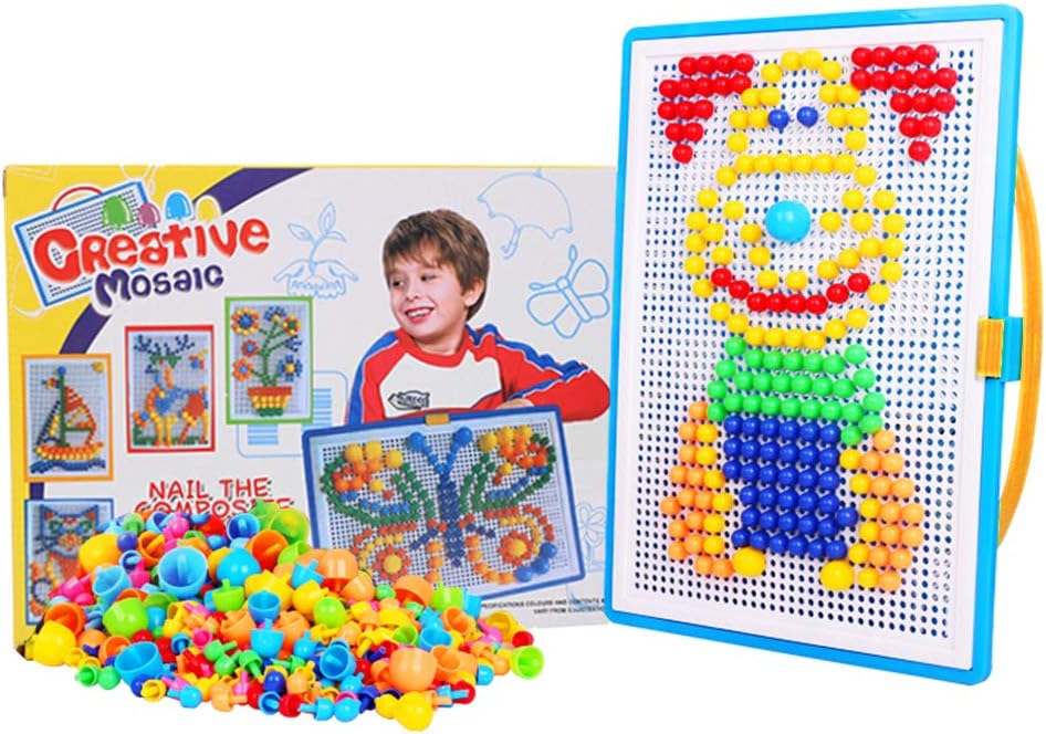 ITODA Steckspielzeug Mosaik Steckspiel Pädagogisches Kinderspielzeug Kreatives Spielzeug Jungen Mädc