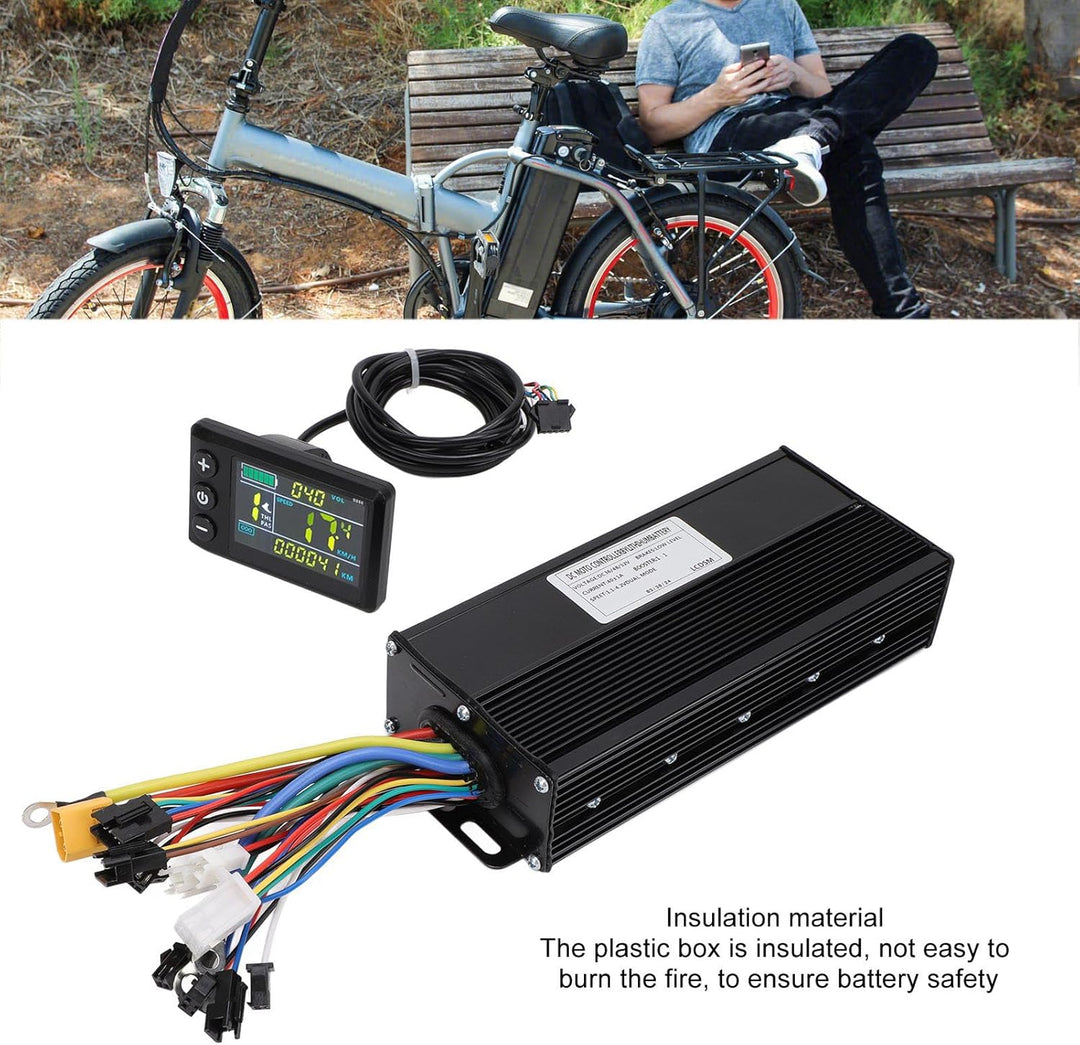 BuyWeek Elektrofahrrad Brushless Motor Controller Kit, 36V 48V 52V 1500W 2000W 40A 3 Modus Sinuswell