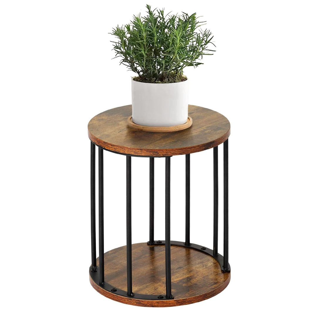 HDANI Rund Pflanzenständer Metall 35cm,Solider und Robuster Blumenständer für Wohnzimmer, Garten,Bal
