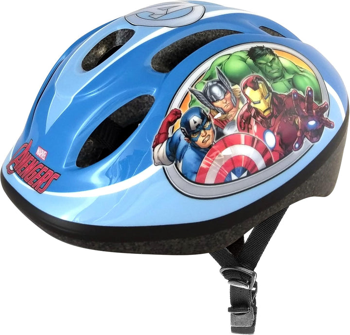 Stamp Jungen Stamp Helmet + Elbow and Knee Pads HELM ELLBOGEN KNIE SCHUTZ AVENGERS, Blau, 52/56 cm E