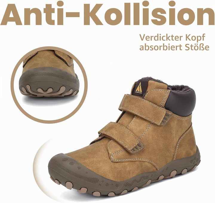 Mishansha Kinder Winterschuhe Warm Gefüttert Winterstiefel Jungen Mädchen Schneestiefel Outdoor Ruts