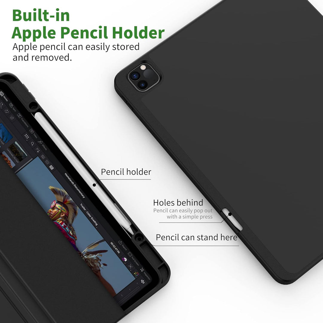 EasyAcc Hülle Kompatibel mit iPad Pro 12.9 Zoll 6./5./4./3 Generation (Modell 2022/2021/2020/2018) m