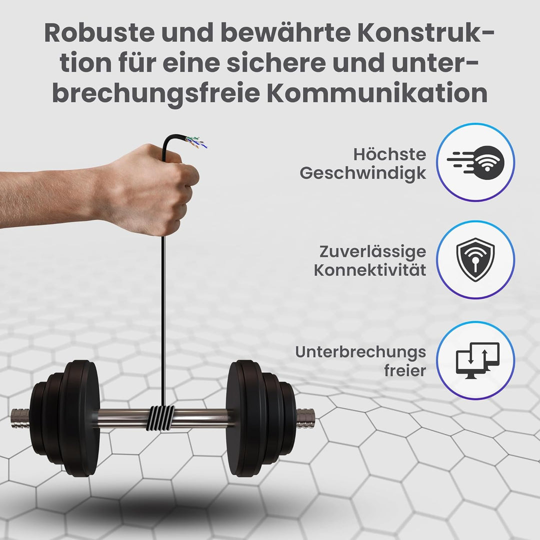 EXTRALINK 305m CAT5e Netzwerkkabel Outdoor LAN Kabel Verlegekabel Ethernet Installationskabel – 100%