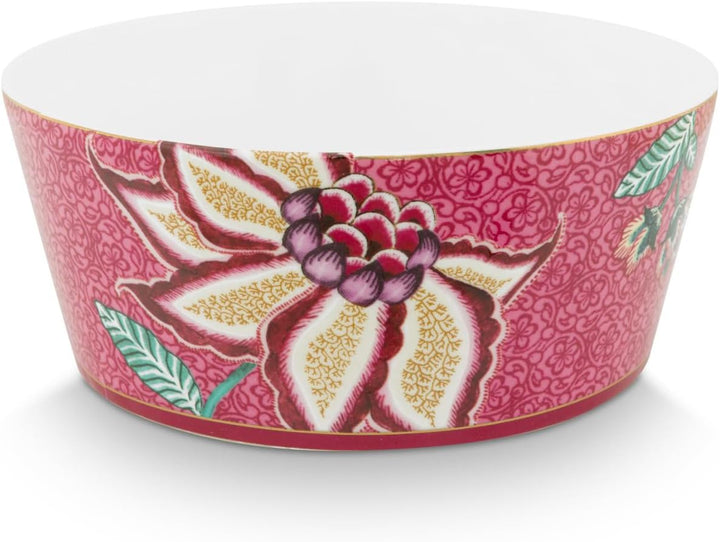 Pip Studio Flower Festival Oriental Geschenkset Schalen und Essstäbchen Dark pink 15cm