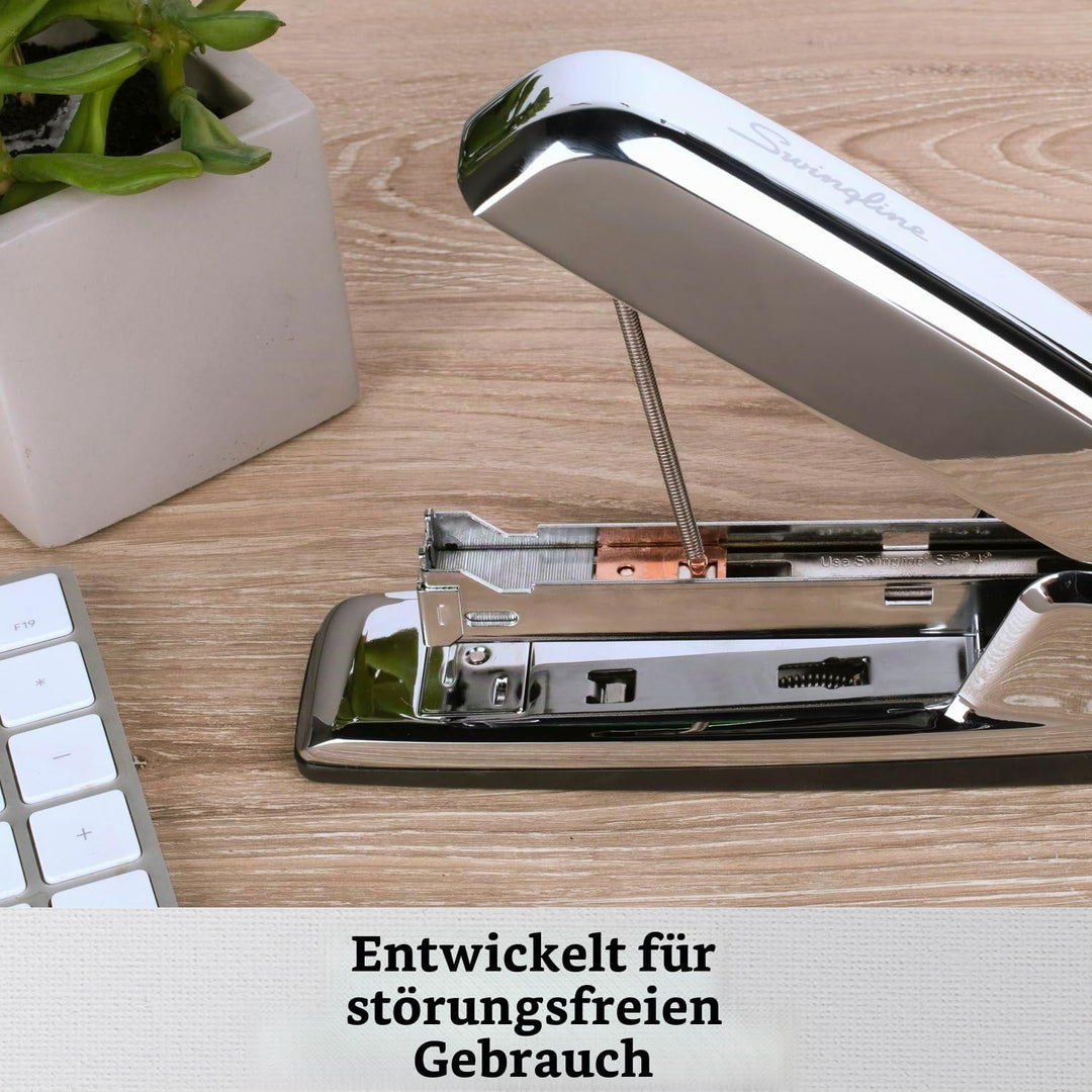 Swingline Heftgerät, 747 Iconic Desktop Heftgerät, 25 Blatt Kapazität, Schreibtisch, Büro, Chrom (74
