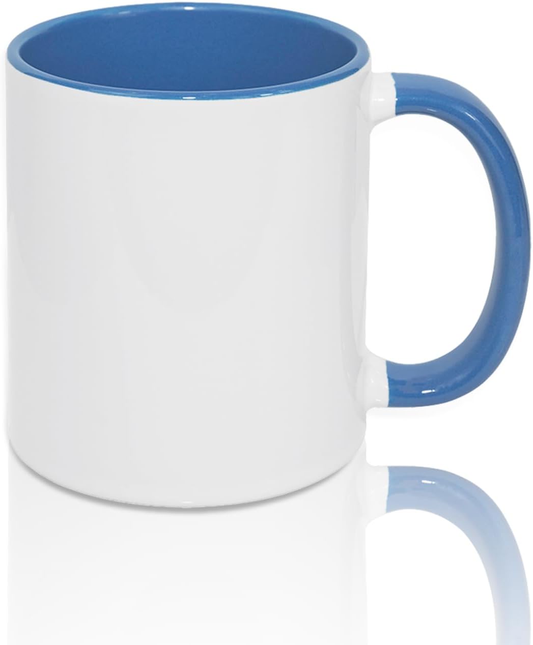 MR.R Sublimationsrohlinge Geschirrspüler Keramik Kaffeebecher mit blauer Farbe Innenseite und Griff
