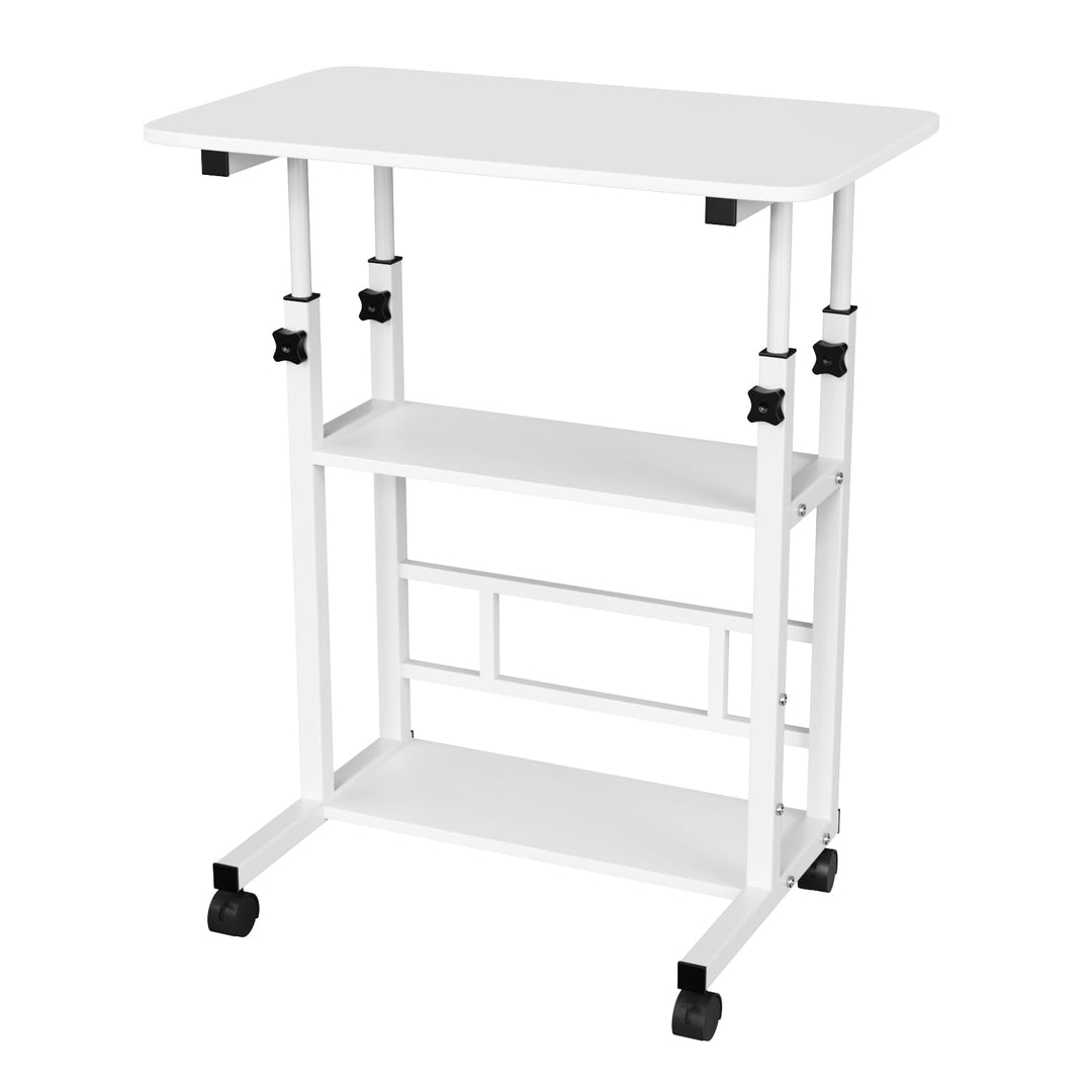 Laptop-Bett, höhenverstellbar, Tisch für Bett/Sofa/Boden, Gamer-Schreibtisch, 60 x 40 x 90 cm, Weiss