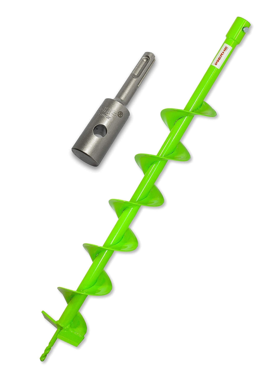 WERHE Erdbohrer 120mm mit SDS Plus Aufnahme Robuste Bohrspitze Pfahlbohrer Bohrer