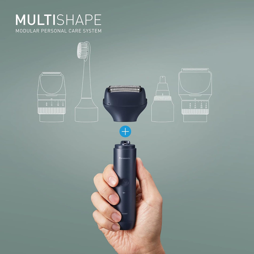 Panasonic MULTISHAPE modulares Körperpflege-System ER-CSF1, 3-Klingen-Scherkopf für Männer mit wiede