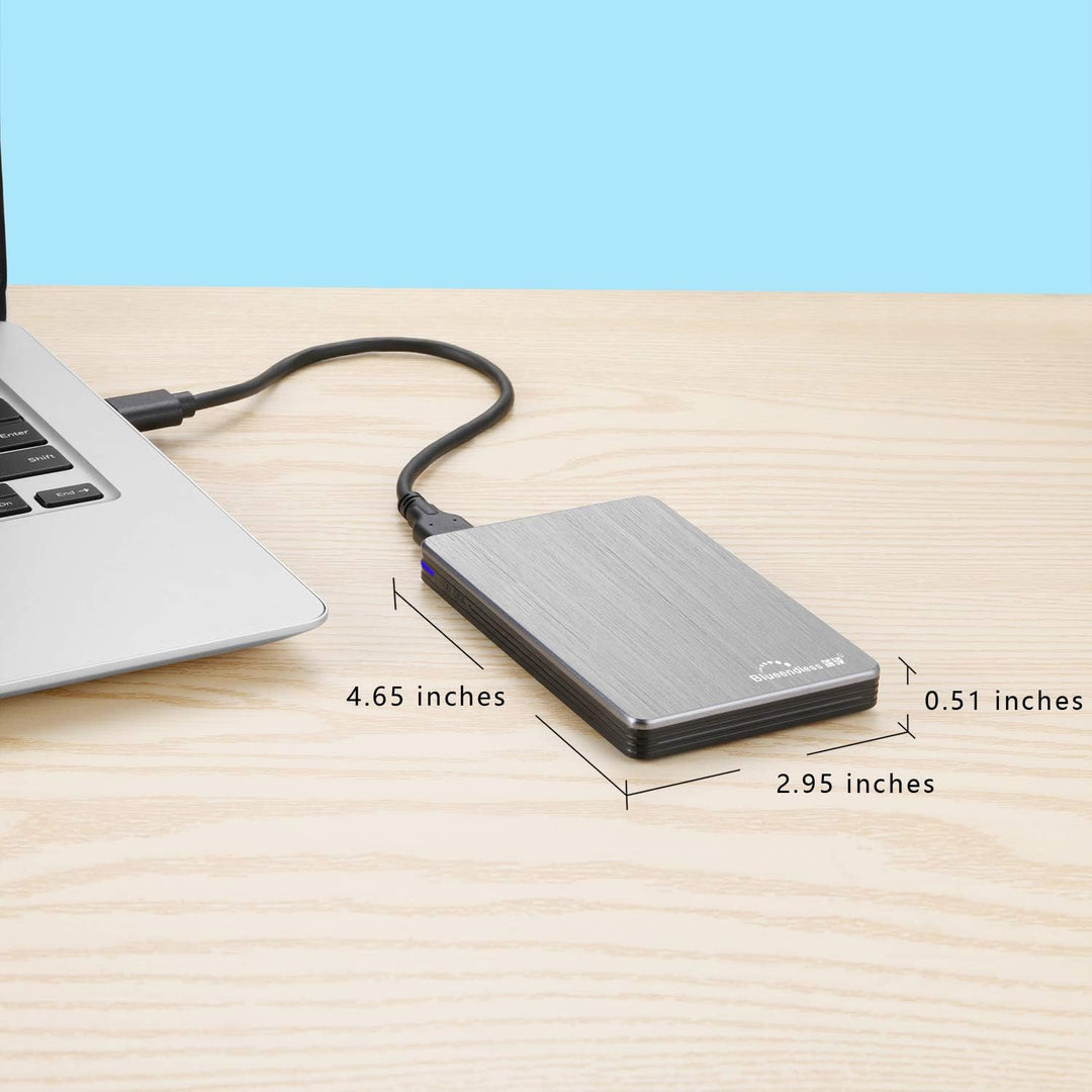 Blueendless 250GB Tragbare Externe Festplatte USB3.0 6,3 cm (2,5 Zoll) für PC, Laptop, Computer (250