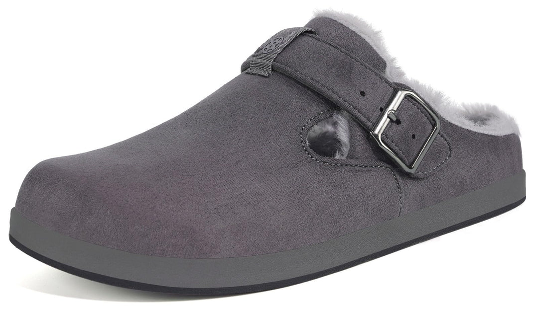 Sisttke Clogs Gefüttert Herren Damen Warme Hausschuhe Lined Suede Pantoletten Winter Slipper rutschf